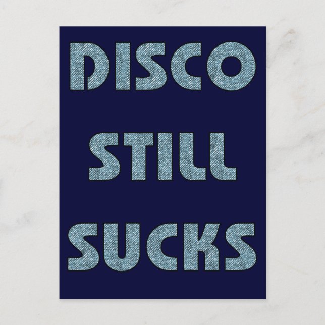 Disco noch Ist zum Kotzen Postkarte (Vorderseite)