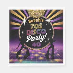Disco Party 70er Jahre Hippie Geburtstag Rave Serviette