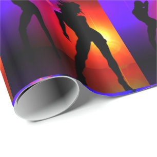 Disco Party Dancers Geschenkpapier