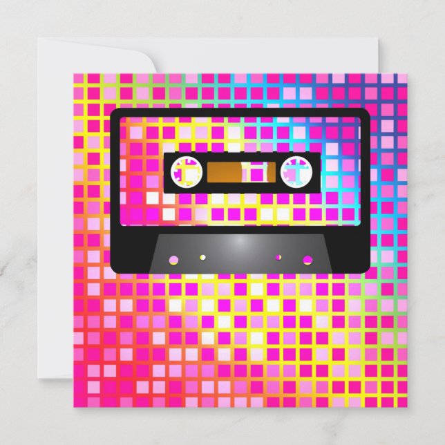 Disco-Party Einladung (Vorderseite)