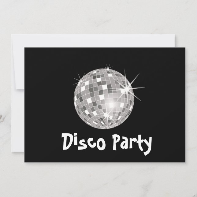 Disco-Party Einladung (Vorderseite)