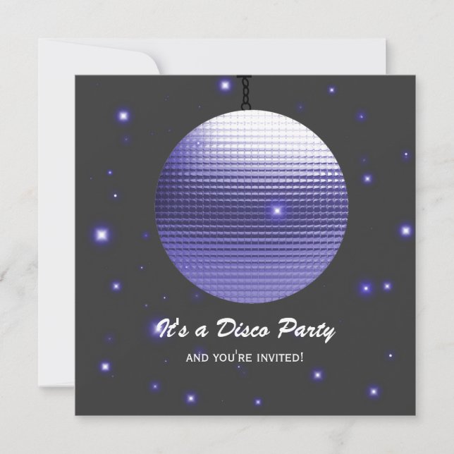 Disco-Party Einladungen (Vorderseite)