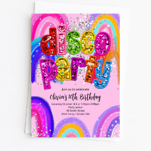 Disco-Party-Geburtstagseinladung Einladung