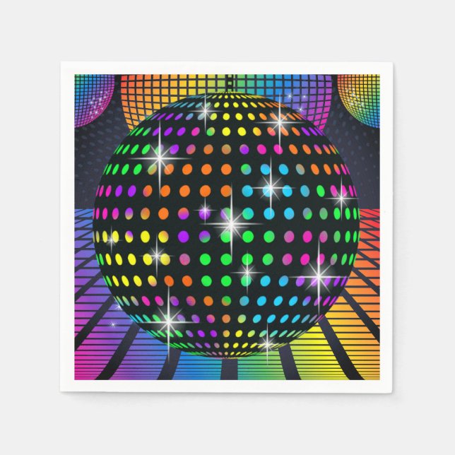 Disco Party Napkin Serviette (Vorderseite)