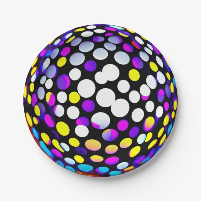 Disco-Party Pappteller (Vorderseite)