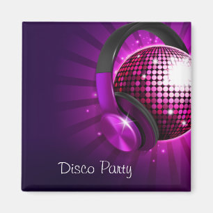 Disco-Party Save the Date Magnet