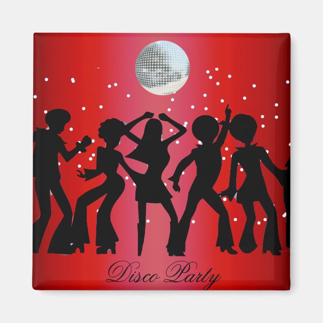Disco-Party-Speichern-Sie-das-Datum-Magnet Magnet (Vorne)