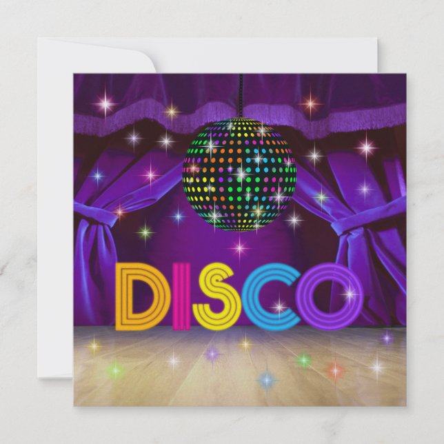 DISCO-Party - SRF Einladung (Vorderseite)