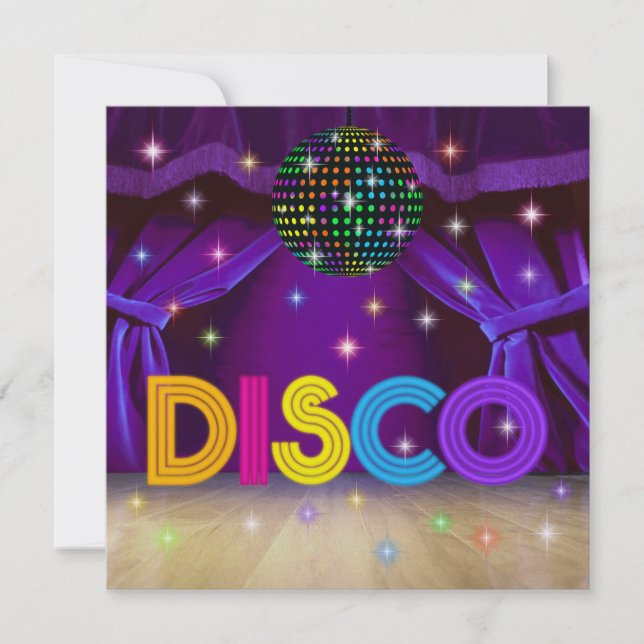DISCO-Party - SRF Einladung (Vorderseite)