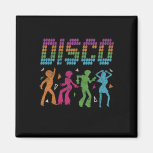 Disco-Party-Tanz im Stil der 70er Jahre Retro-Disc Magnet