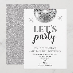 Disco Party zum Geburtstag Einladung