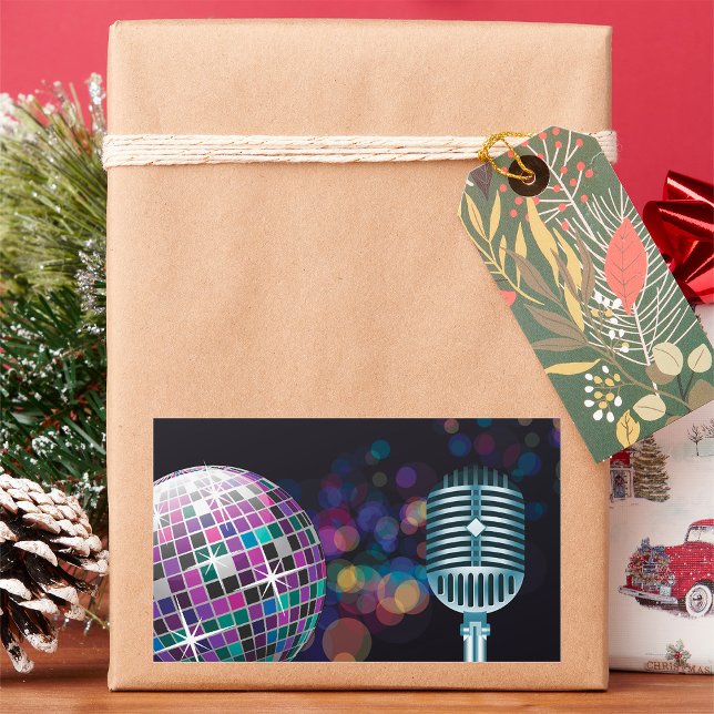 Disco-Performance Rechteckiger Aufkleber (Von Creator hochgeladen)