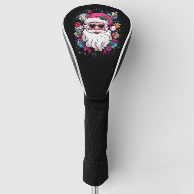 Disco Pink Weihnachten Weihnachten Weihnachten Wei Golf Headcover (Vorderseite)