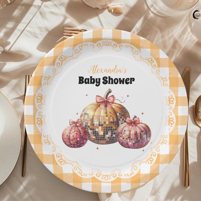 Disco Pumpkin Patch Baby Dusche Pappteller (Von Creator hochgeladen)