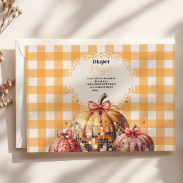 Disco Pumpkin Patch Kinderdusche Raffle Diapper Begleitkarte