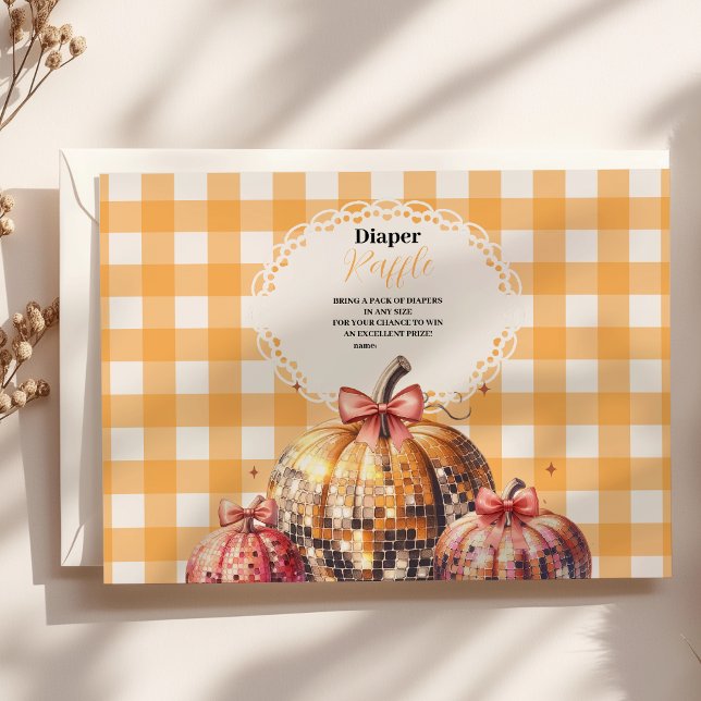 Disco Pumpkin Patch Kinderdusche Raffle Diapper Begleitkarte (Von Creator hochgeladen)