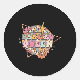 Disco Queen Dance Mama Dancing Queen Vintag Danca Runder Aufkleber