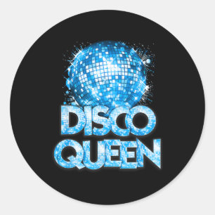 Disco Queen - Disco der 70er Jahre Themenwelt der  Runder Aufkleber