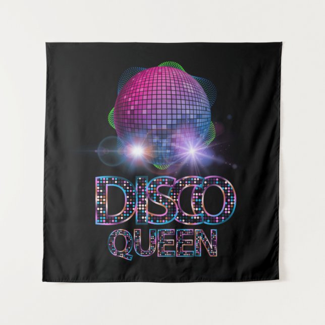 Disco Queen - Disco der 70er Jahre Themenwelt der  Wandteppich (Vorderseite)