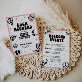 Disco Retro Cowgirl Bachelorette Rodeo Nashville Einladung