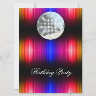 Disco Retro Geburtstagsparty Einladung