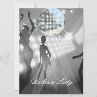 Disco Retro Geburtstagsparty Einladung