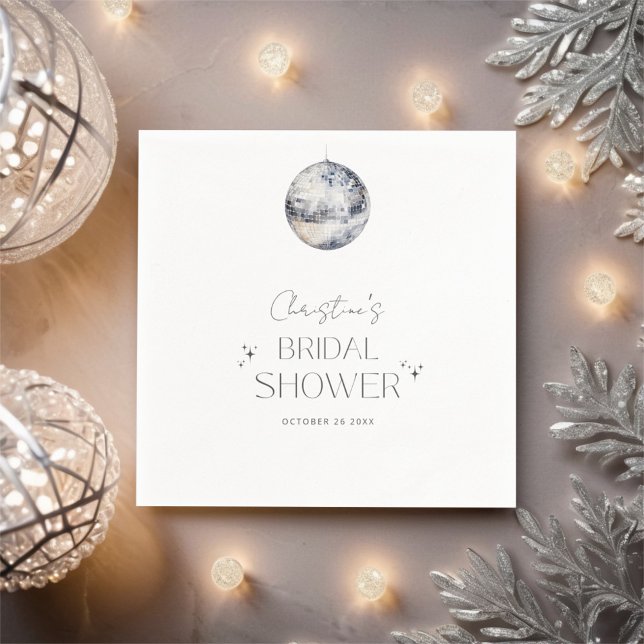 Disco Retro Party Brautparty Serviette (Von Creator hochgeladen)