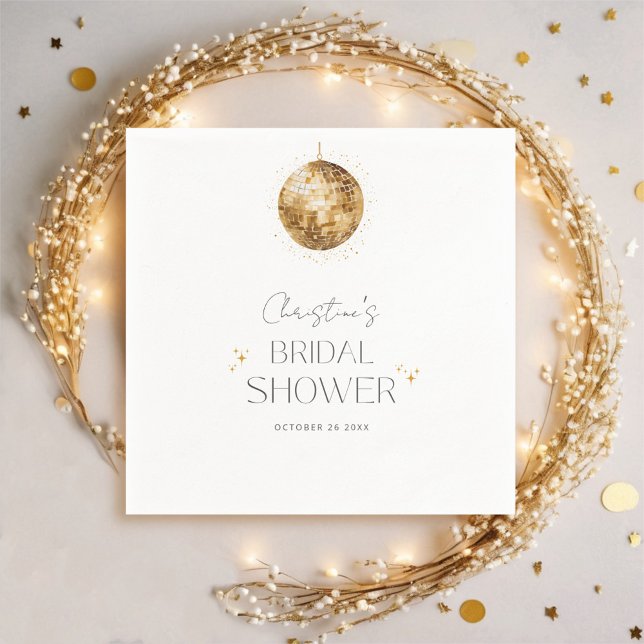 Disco Retro Party Brautparty Serviette (Von Creator hochgeladen)