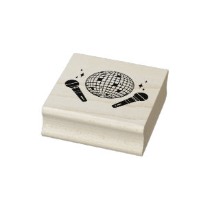 DISCO RETRO PARTY BRIEFMARKE GUMMISTEMPEL