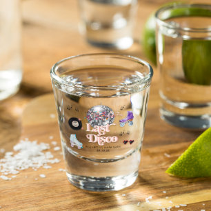 Disco Retro Roller Skaten Bachelorette Schnapsglas