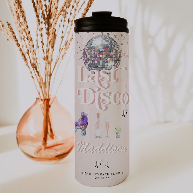Disco Retro Roller Skaten | Bachelorette Thermosbecher (Von Creator hochgeladen)