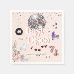 Disco Retro Rollschuhfahren Junggesellinnenabsch Serviette