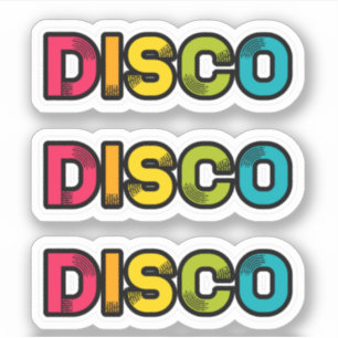 DISCO-Retrovinyl Aufkleber