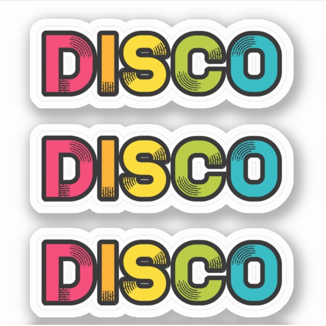 DISCO-Retrovinyl Aufkleber (Vorderseite)