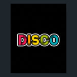 DISCO-Retrovinyl Poster<br><div class="desc">Disco-Liebhaber freuen sich über dieses lustige und leuchtend farbige Design!</div>