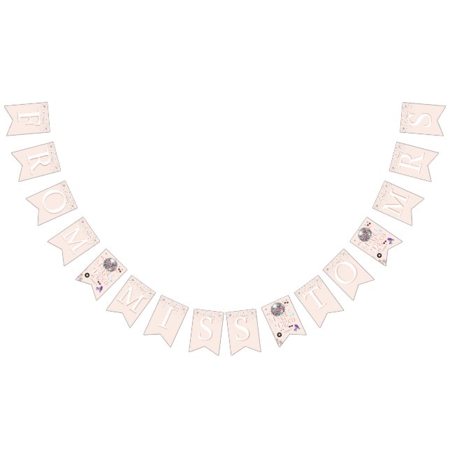 Disco Roller Skaten Bachelorette | Frau. Wimpelkette (Alle)