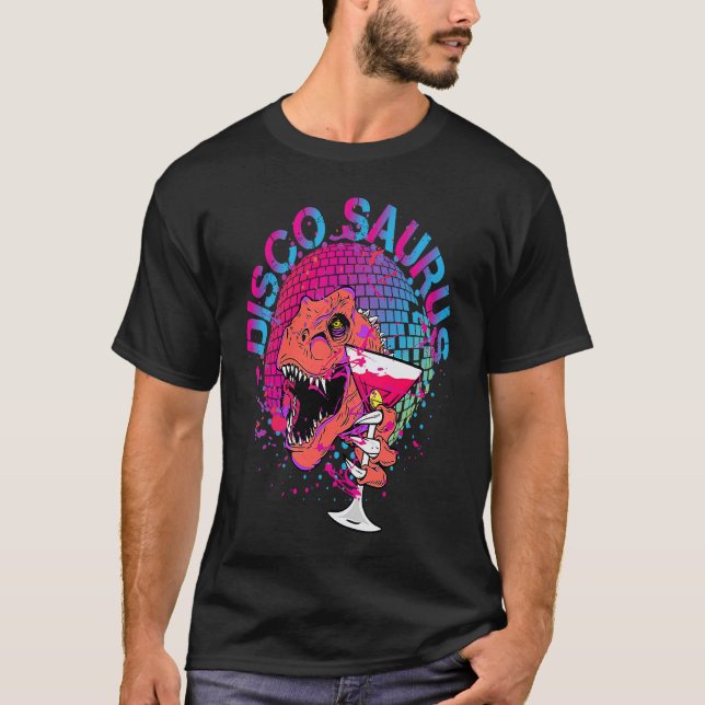 Disco Saurus Disco Saurier DJ-Party-Feiern C T-Shirt (Vorderseite)