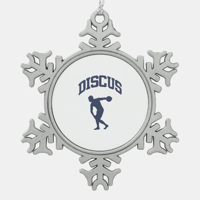 Disco Schneeflocken Zinn-Ornament (Vorderseite)