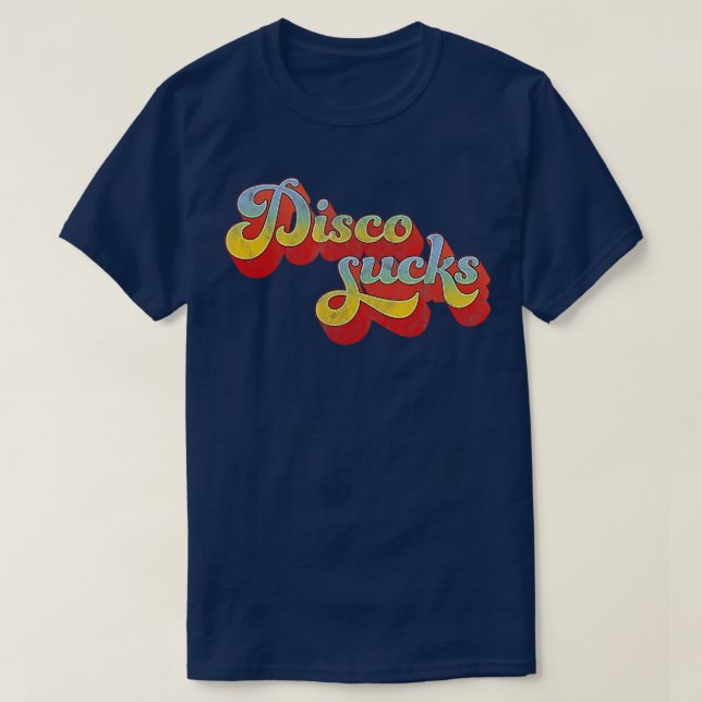 Disco Sind zum Kotzen Shirt 70er Style Retro Vinta (Design vorne)