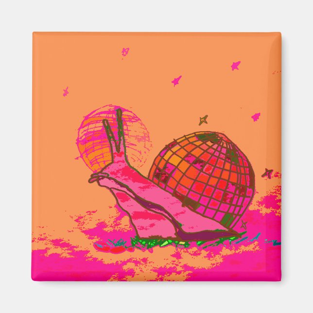 Disco Snail Kühlschrankmagnet Magnet (Vorne)