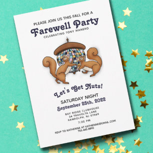 Disco Squirrels Farewell Party Einladung