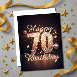 Disco-Tanz zum 70. Geburtstag Postkarte