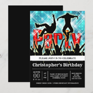 Disco tanzen Party Abend Rave Klubunterricht Einladung