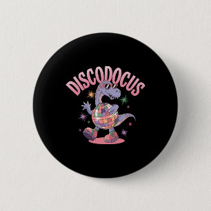 Disco tanzender Dinosaurier Diplodocus Dino lustig Button