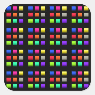 Disco-Tanzfläche Quadratischer Aufkleber