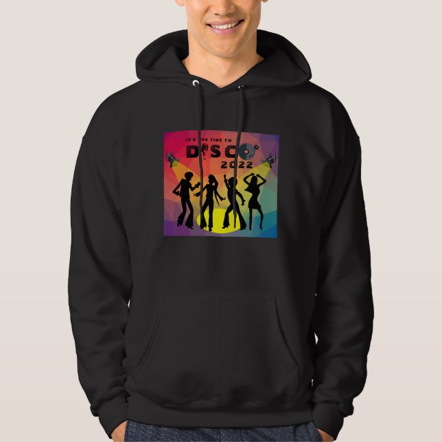 Disco Tanzfläche Retro Multicolor Feier Hoodie (Vorderseite)