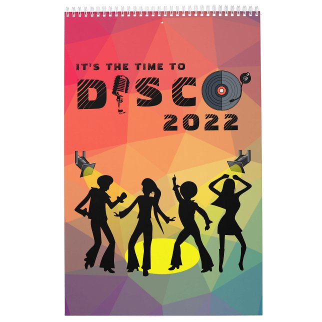Disco Tanzfläche Retro Multicolor Feier Kalender (Titelbild)