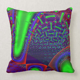 Disco Tech Dichroic Glass Fraktal Kissen