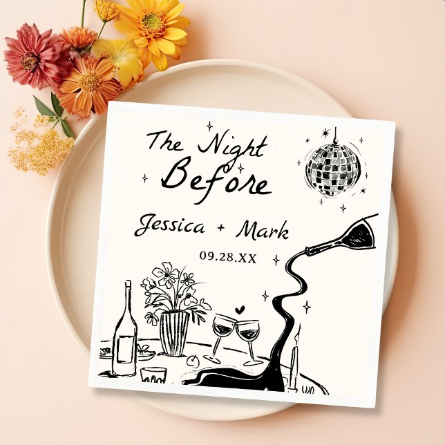 Disco The Night Before Wedding Serviette (Von Creator hochgeladen)