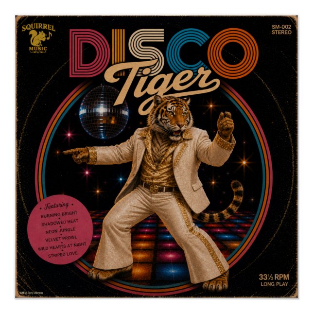 Disco-Tiger-Album Poster (Vorderseite)